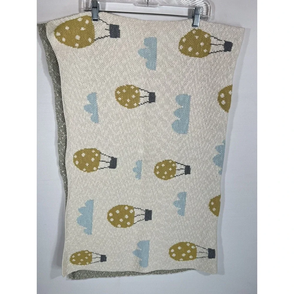 Creative Co Op Toddler Blanket Balloons Clouds Cottagecore Cozy Baby Gift